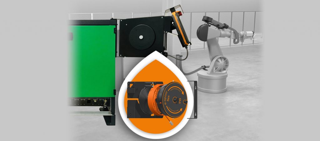 e-spool flex para uma ligação contínua aos comandos de robots industriais