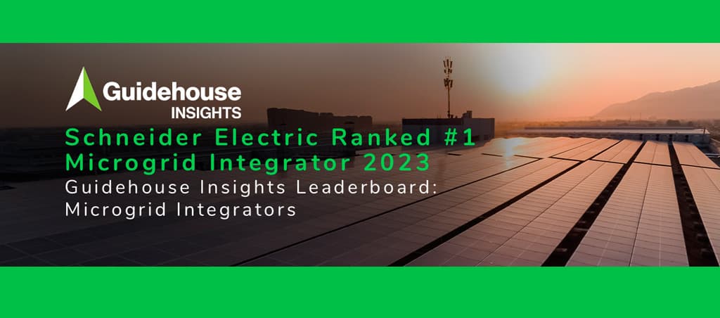 Schneider Electric fica em 1.º lugar no Microgrid Integrator Leaderboard da Guidehouse Insights